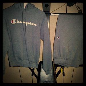 Champion sweat suit hoodie
